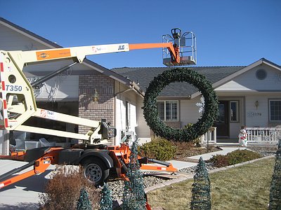 Wreath in position